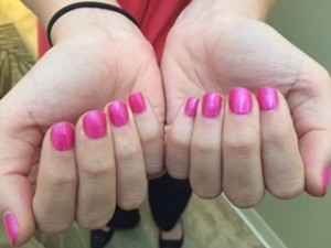 Alyssa's CND Shellac manicure 8 days later, still looks amazing!