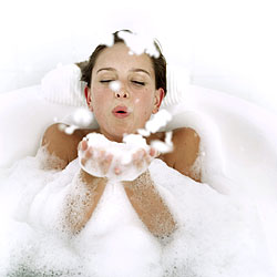 A soak in a warm tub to keep muscles warm and loose is perfect to extend the benefits of your massage.